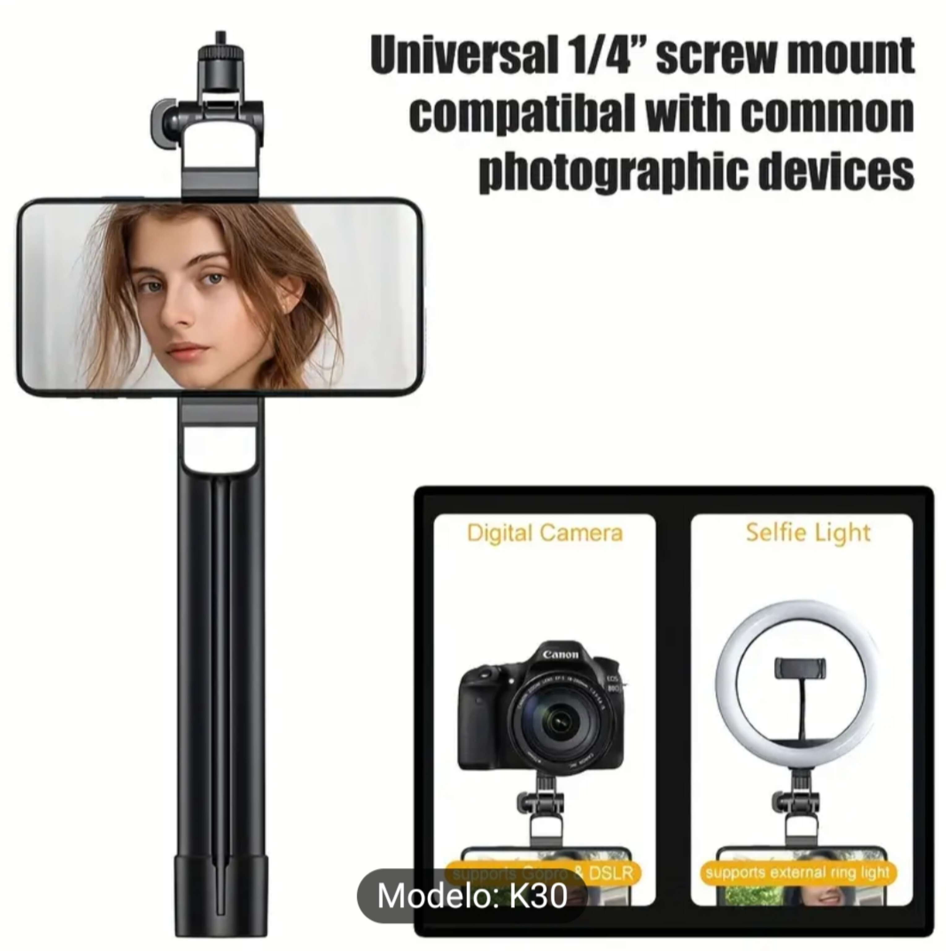 Desiontal Portable Selfie Stick 68.9" Trípode Para Teléfonos